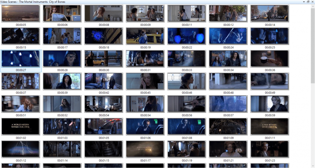 captured frames from video