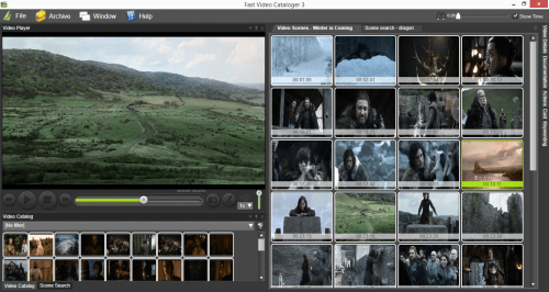 Fast Video cataloger playing with lots of scenes