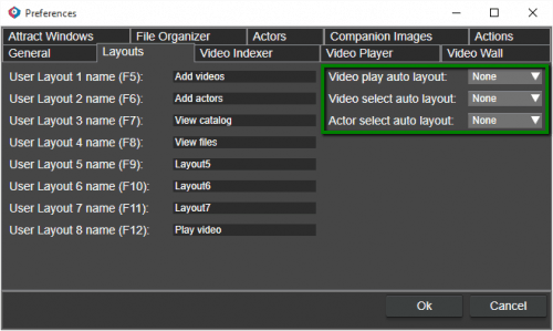 How to select layout automatically when playing a video - you can also create your own