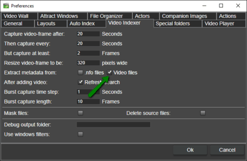 Extracting meta data from video