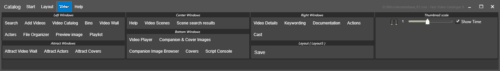 View menu in fast video cataloger