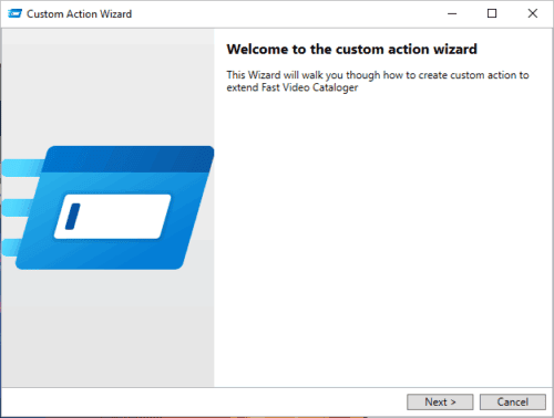 New action wizard