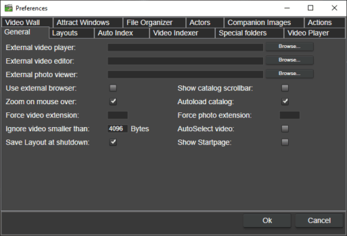 general video preferences