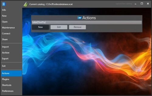 Custom Actions in Fast video cataloger, this is where we want to crearte the search video actor action.