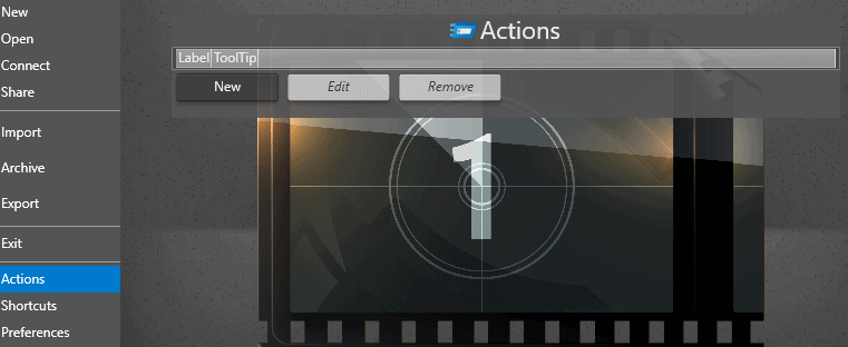 Custom actions in Fast Video Cataloger